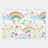 レインボーパターン ラッピングペーパーシート (正面)