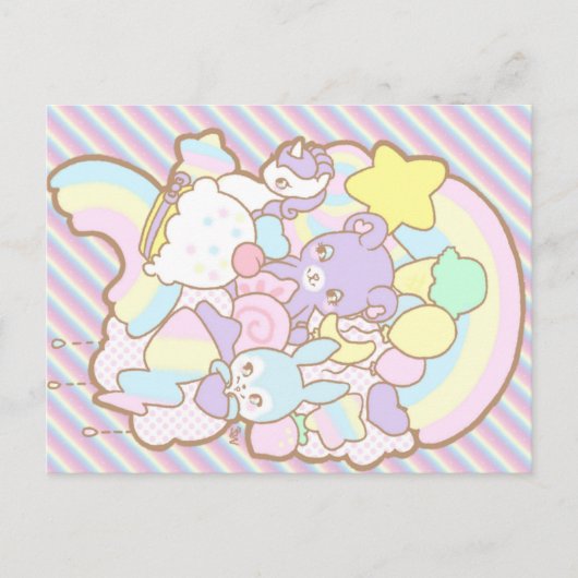 レインボーパレードはがき ポストカード (正面)