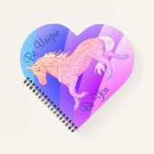 レインボーパロミノホース（パステルレインボー） ノートブック (正面)