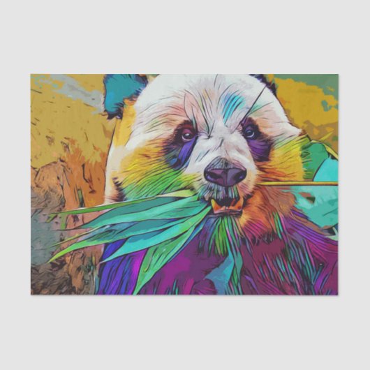 レインボーパンダティッシュペーパー 薄葉紙 (正面)