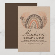 レインボーパンプドールボヘミアンベビーシャワー