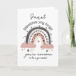 レインボーパーソナライズされたアラーム：あなたは素晴らし! カード