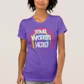 レインボーパーソナライズされたウィメンズ Tシャツ (正面)