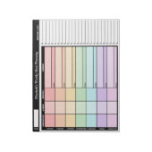 レインボーパーソナライズされたウィークリー食事計画メモ帳 ノートパッド (回転)