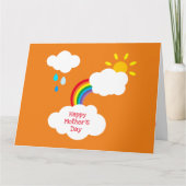 レインボーパーソナライズされたウェザーズデイカード カード (正面)