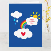 レインボーパーソナライズされたウェザーズデイカード カード (黄色い花)