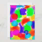 レインボーパーソナライズされたカラスプラッシュパーティの招待状 招待状 (裏面)