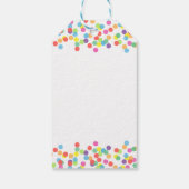 レインボーパーソナライズされたカラフル紙吹雪ギフトラベル ギフトタグ (裏面)