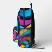 レインボーパーソナライズされたカラーストライプのバックパック プリントバックパック (右)