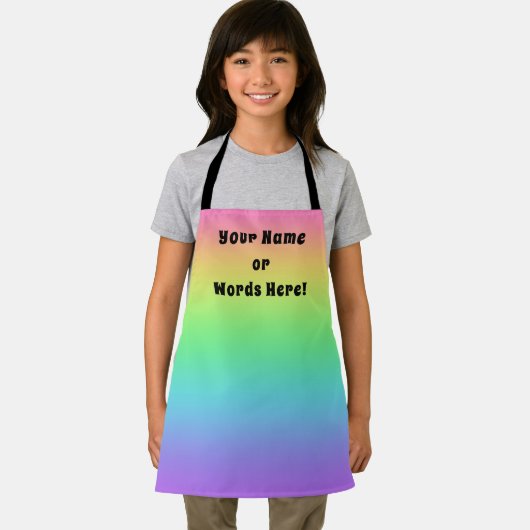 レインボーパーソナライズされたキッズエプロン エプロン (インサイチュ)