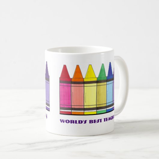 レインボーパーソナライズされたクライアンズアート先生アーティスト コーヒーマグカップ (正面右)