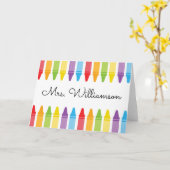 レインボーパーソナライズされたクライアンズ先生鑑賞 カード (黄色い花)