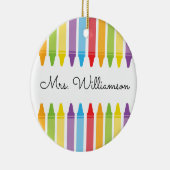 レインボーパーソナライズされたクライアンズ先生鑑賞 セラミックオーナメント (右)