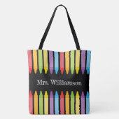 レインボーパーソナライズされたクライアンズ先生鑑賞 トートバッグ (裏面)