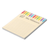 レインボーパーソナライズされたクライアンズ先生鑑賞 ノートパッド (回転)