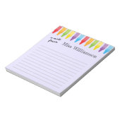 レインボーパーソナライズされたクライアンズ先生鑑賞 ノートパッド (回転)