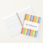 レインボーパーソナライズされたクライアンズ先生鑑賞 ノートブック (内部)