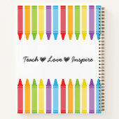 レインボーパーソナライズされたクライアンズ先生鑑賞 ノートブック (裏面)