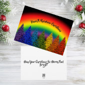 レインボーパーソナライズされたクリスマスツリー シーズンカード