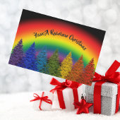 レインボーパーソナライズされたクリスマスツリー シーズンカード