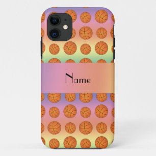 レインボーパーソナライズされたグボールの名前 iPhone 11 ケース