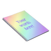 レインボーパーソナライズされたグラディエントノートブック ノートブック (右側)