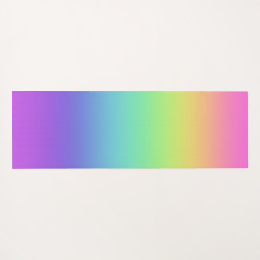 レインボーパーソナライズされたグラディエントヨガマット ヨガマット (裏面(横))