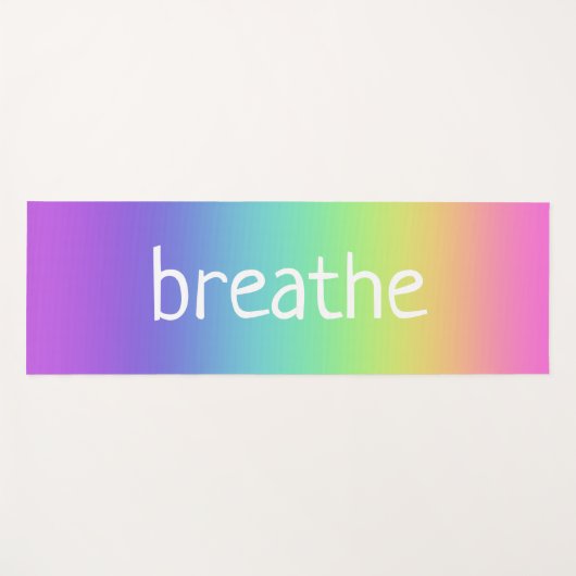 レインボーパーソナライズされたグラディエントヨガマット ヨガマット (正面(横))