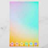 レインボーパーソナライズされたグラディエントリトルスターかわいい (裏面)