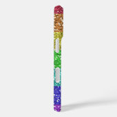 レインボーパーソナライズされたグリッターストライプ Case-Mate iPhoneケース (裏面 / 右)