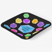 レインボーパーソナライズされたサイコロ ペーパープレート (傾斜あり)