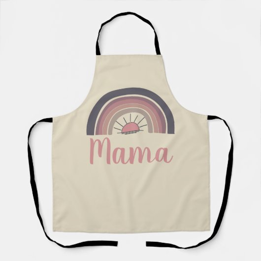 レインボーパーソナライズされたサンママギフト エプロン (正面)