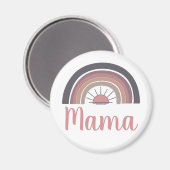 レインボーパーソナライズされたサンママ マグネット (正面/裏面)