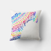 レインボーパーソナライズされたジャガーベッドルーム クッション (裏面)