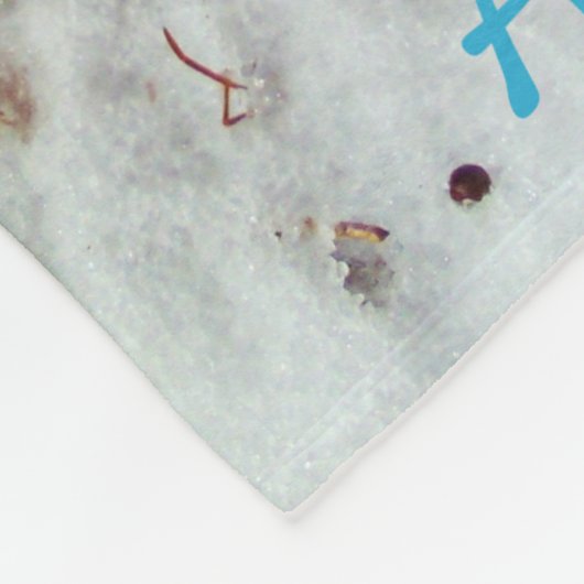 レインボーパーソナライズされたスカーフ雪だるまフリースブラ フリースブランケット (角)