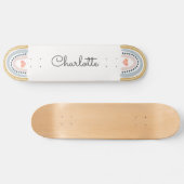 レインボーパーソナライズされたスケートボード スケートボード (横)