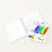 レインボーパーソナライズされたステッカー本 ノートブック (内部)