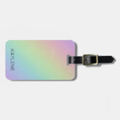 レインボーパーソナライズされたスパークルズラゲッジタグ ラゲッジタグ (正面横)