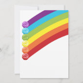 レインボーパーソナライズされたスライムをテーマにした誕生日パーティー 招待状 (裏面)