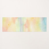 レインボーパーソナライズされたツリーの水彩 ヨガマット (裏面(横))