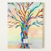 レインボーパーソナライズされたツリー2022ファミリーミール プランナー手帳 (裏面)