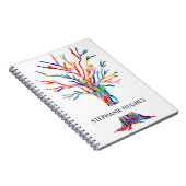 レインボーパーソナライズされたツリー ノートブック (右側)