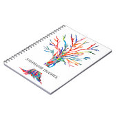 レインボーパーソナライズされたツリー ノートブック (左側)