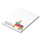 レインボーパーソナライズされたドンキーピニャタバースデーパーティー ノートパッド (回転)