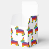 レインボーパーソナライズされたドンキーピニャタバースデーパーティー フェイバーボックス (オープン)