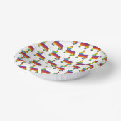 レインボーパーソナライズされたドンキーピニャタバースデーパーティー ペーパーボウル (傾斜あり)