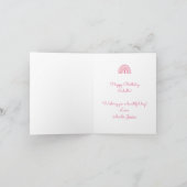 レインボーパーソナライズされたニースファースト誕生日カード カード (内部)