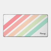 レインボーパーソナライズされたネームカスタムパーソナライズされた デスクマット (正面)