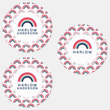 レインボーパーソナライズされたネームモダンスクール