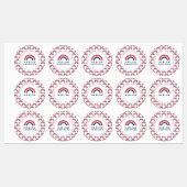 レインボーパーソナライズされたネームモダンスクール ラベル (シート)